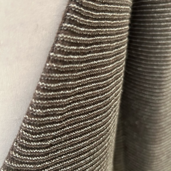 NWOT Moda International dark gray knit dress with silver threads. - Picture 4 of 5